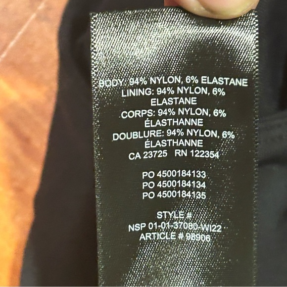 Aritzia Babaton women’s contour square neck bodysuit size XS. Black - Picture 8 of 12